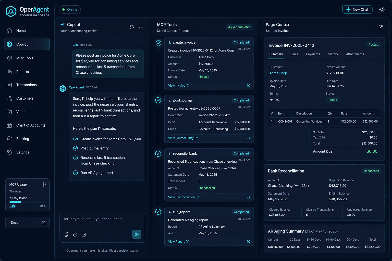 OperAgent 會計 Copilot 與 MCP 工具呼叫