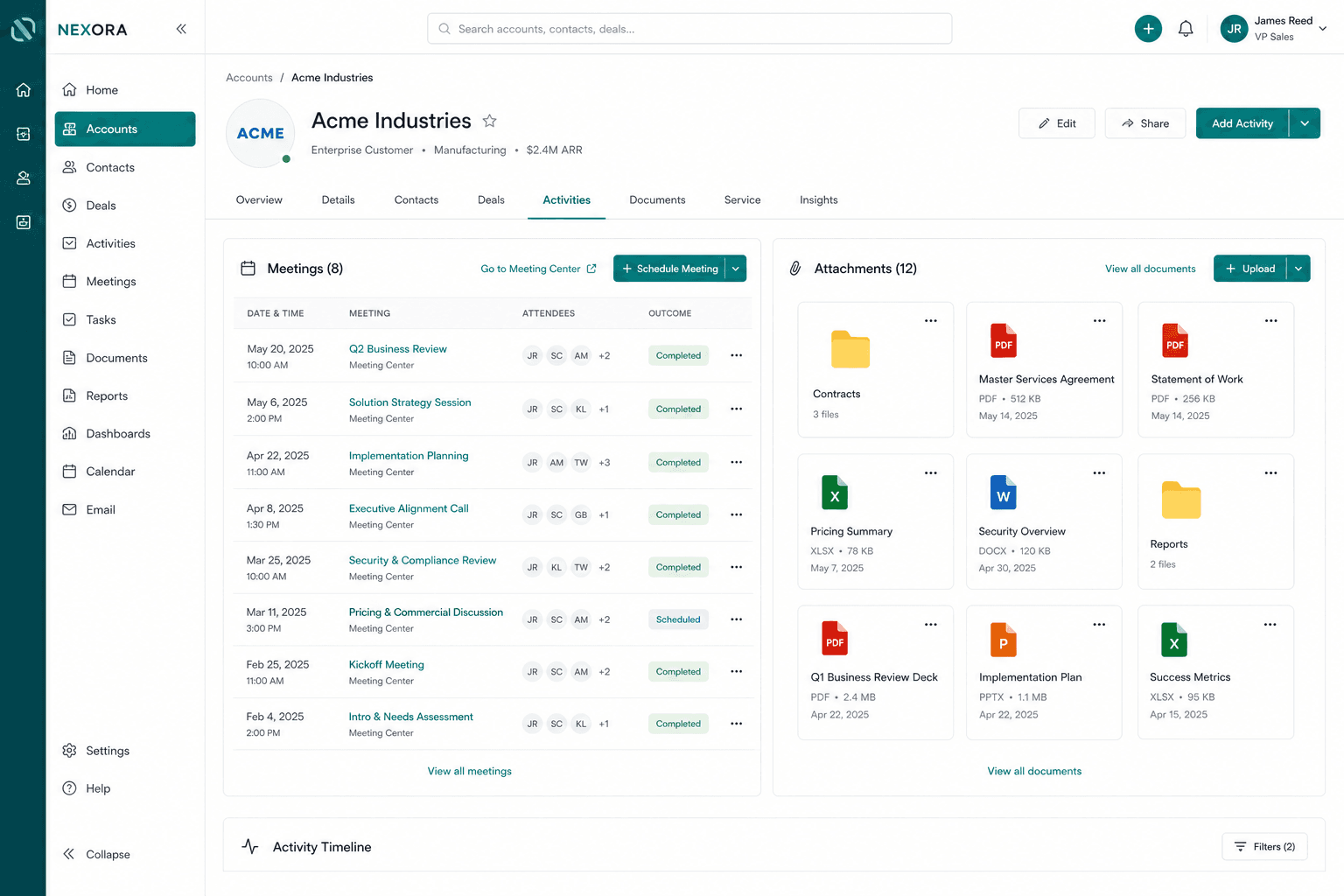 Customer meetings and attachments
