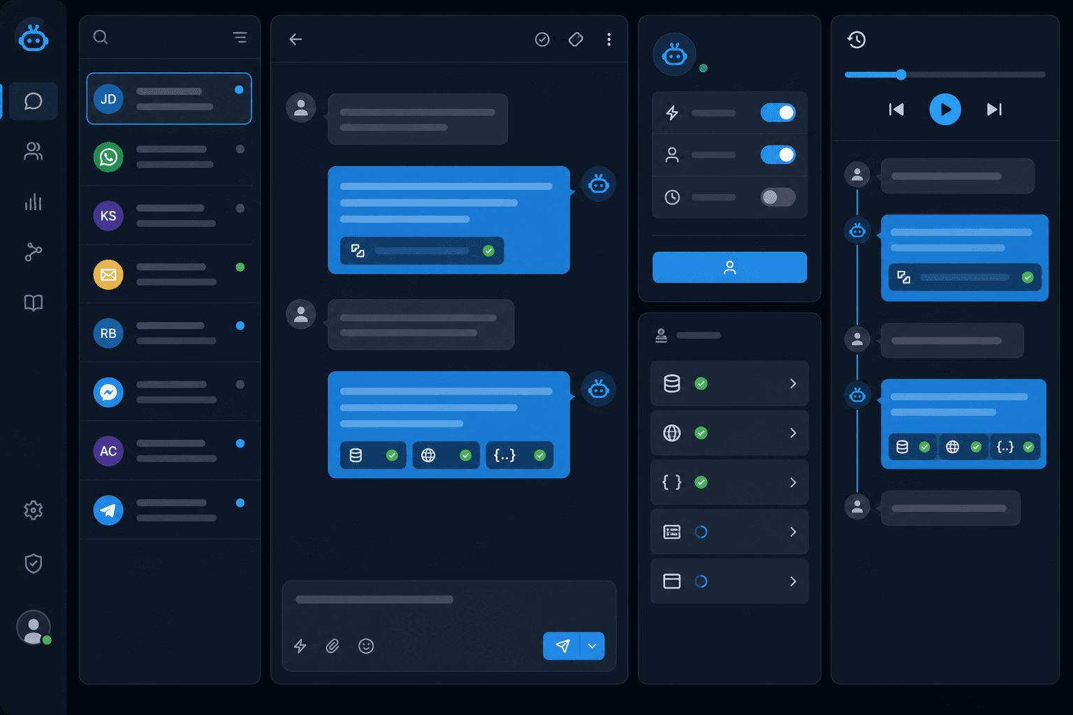 AI customer service agent controls and auto-reply
