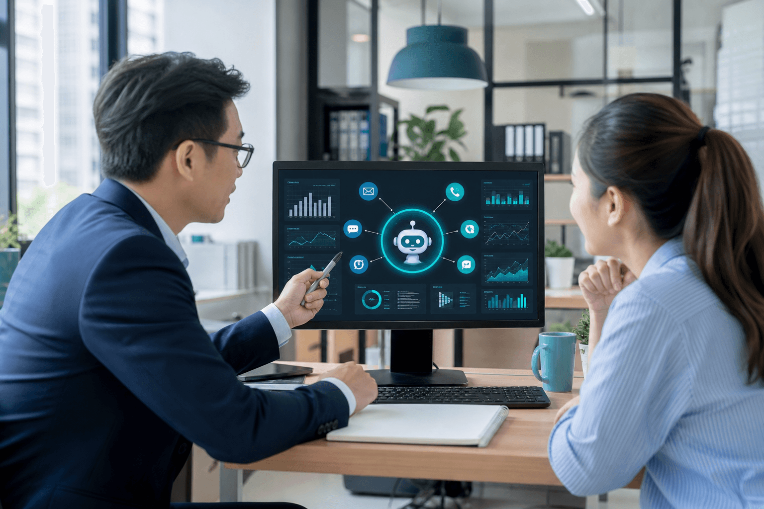 Metadiv consultant discussing omnichannel AI deployment