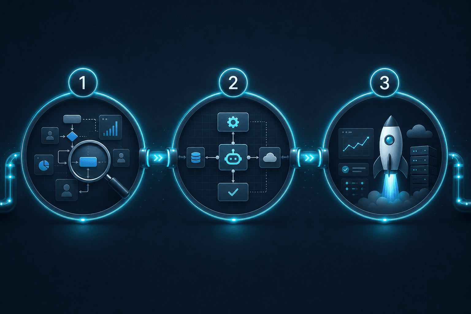 Three-step AI automation delivery process