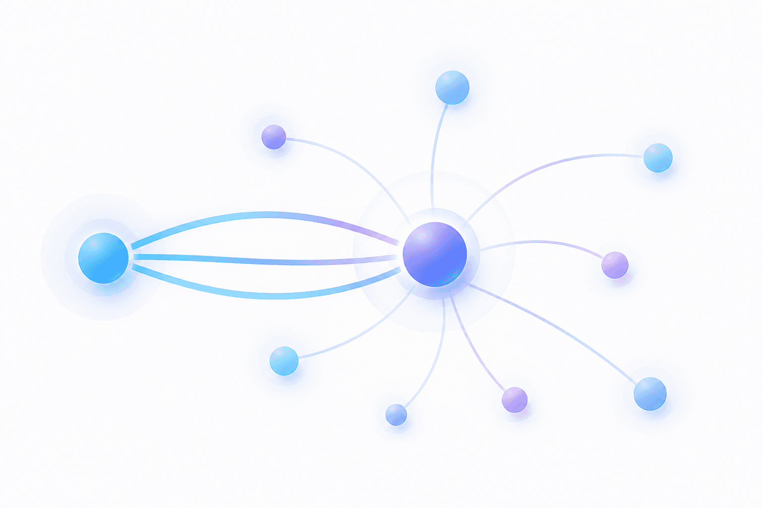 各个 token 透过注意力连结交换重要信号的示意插图